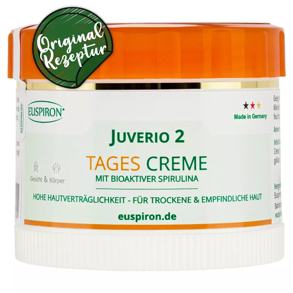 Juverio 2 - Tages Creme mit 2% Spirulina (50 ml)